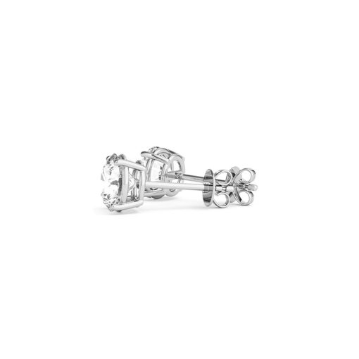3 cttw Certified IGI Lab Grown Round Diamond Stud Earrings 14k White Gold (G/VS2) - Image 4