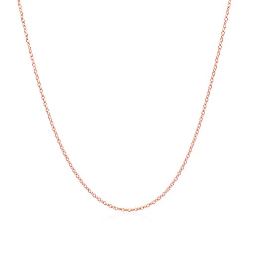 14k Pink Gold Oval Cable Link Chain (0.97 mm) - Image 2