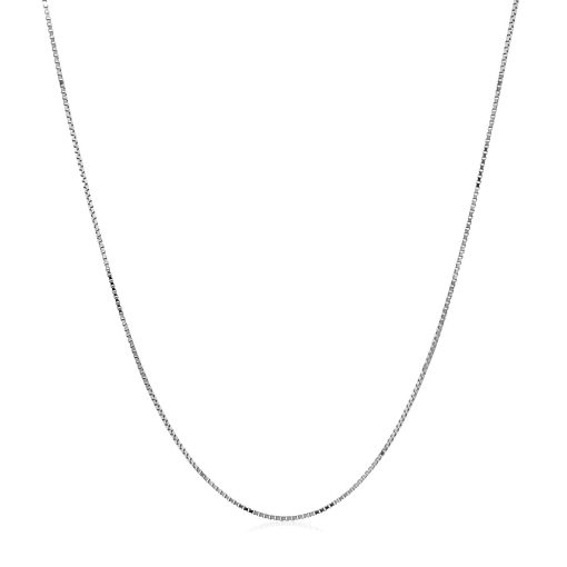 Double Extendable Box Chain in 14k White Gold (0.51 mm) - Image 2