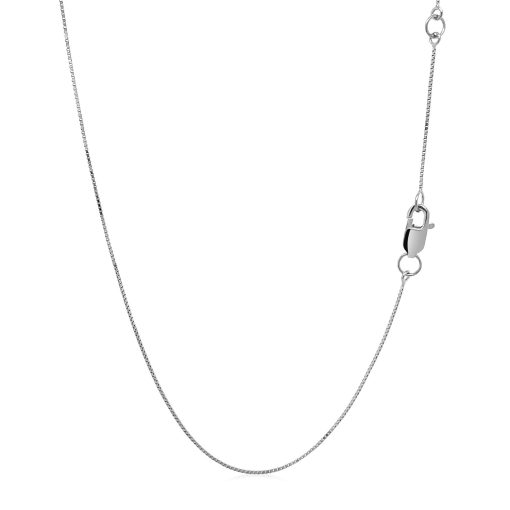 Double Extendable Box Chain in 14k White Gold (0.51 mm) - Image 3