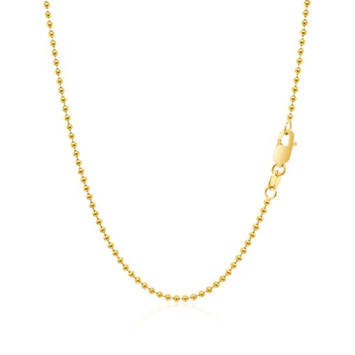 14k Yellow Gold Bead Chain 1.5mm (1.50 mm) - Image 3