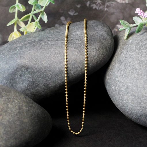 14k Yellow Gold Bead Chain 1.5mm (1.50 mm) - Image 4