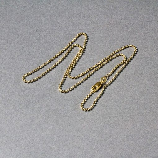 14k Yellow Gold Bead Chain 1.5mm (1.50 mm) - Image 5