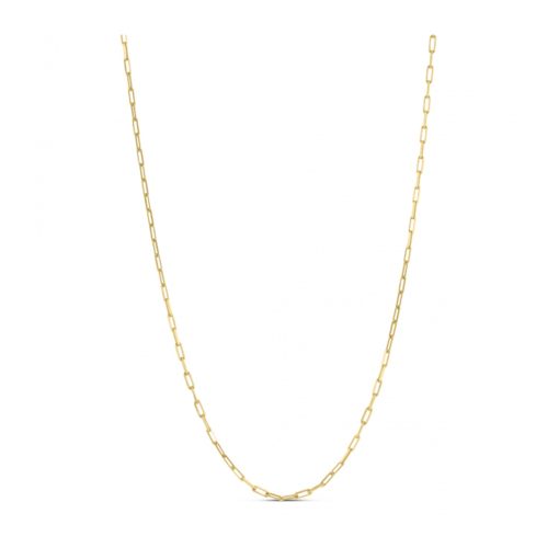 Sterling Silver Gold Plated Paperclip Chain (1.80 mm) - Image 2