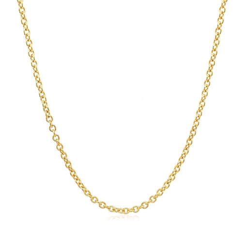 14k Yellow Gold Round Cable Link Chain (1.90 mm) - Image 2