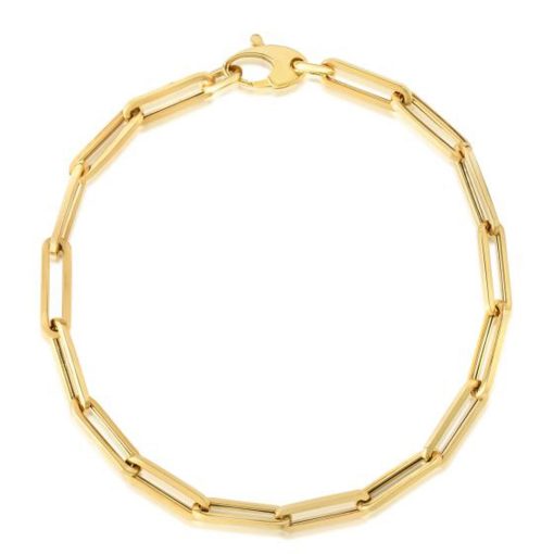 10K Yellow Gold Lite Paperclip Bracelet  (4.20 mm) - Image 2