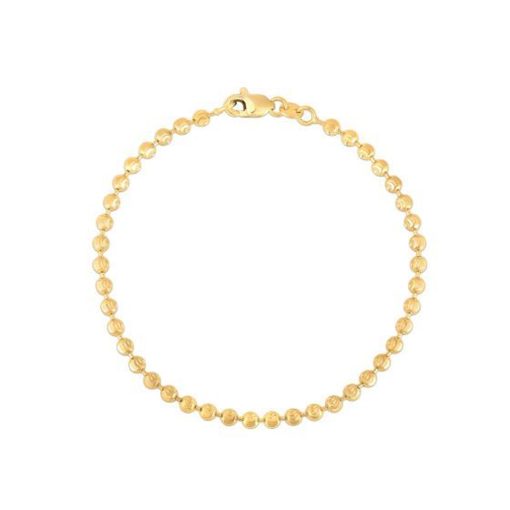 Moon Cut Bead Chain Bracelet in 14k Yellow Gold  (3.00 mm) - Image 3