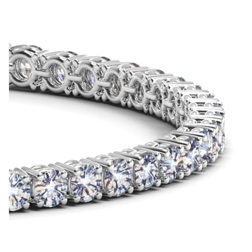 Lab Grown Round Diamond Tennis Bracelet in 14k White Gold (8 cctw F/G  VS2/SI1) - Image 2