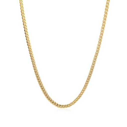 10k Yellow Gold Classic Solid Miami Cuban Chain (3.20 mm) - Image 2
