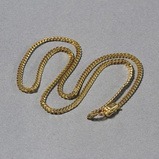 10k Yellow Gold Classic Solid Miami Cuban Chain (3.20 mm) - Image 5