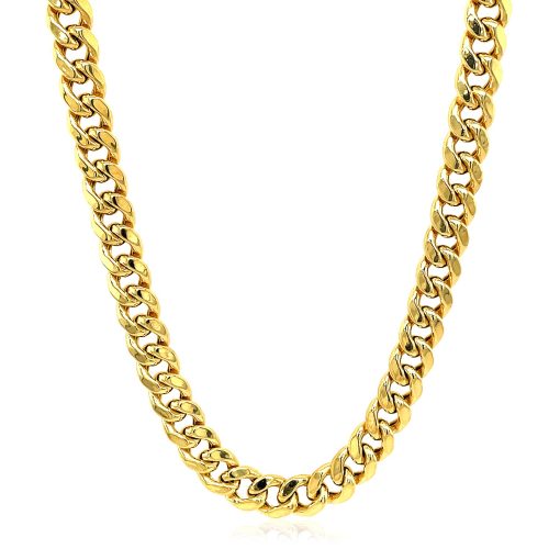 14k Yellow Gold Semi Solid Miami Cuban Chain (5.00 mm) - Image 2