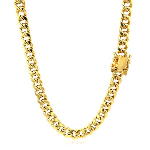 14k Yellow Gold Semi Solid Miami Cuban Chain (5.00 mm) - Image 3