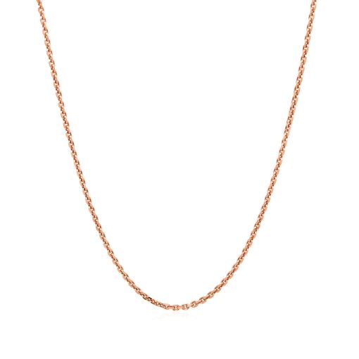 14k Rose Gold Diamond Cut Cable Link Chain (1.30 mm) - Image 2