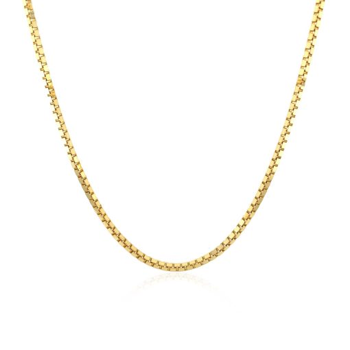18k Yellow Gold Classic Box Chain (1.40 mm) - Image 3