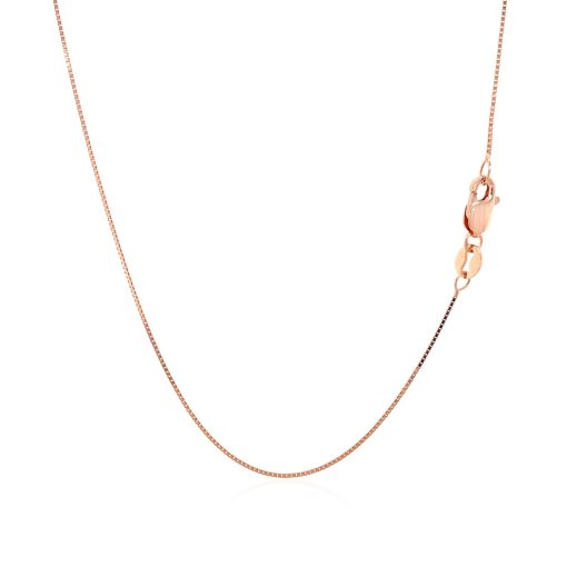 18k Rose Gold Classic Box Chain (0.60 mm) - Image 3