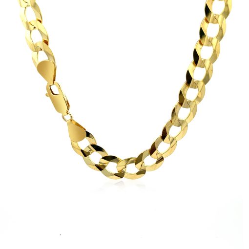 Solid Curb Chain in 14k Yellow Gold (11.23 mm) - Image 6