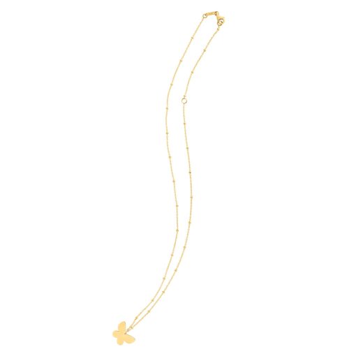 14k Yellow Gold Ppillon Butterfly Necklace - Image 3