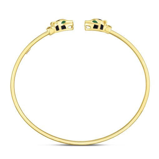 14k Yellow Gold Panther Bangle (3.00 mm) - Image 3