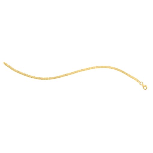 14k Yellow Gold 7 inch Mini Cube Bracelet (2.60 mm) - Image 3
