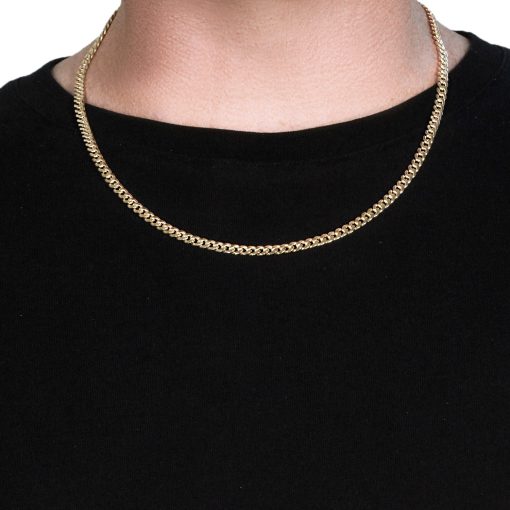 10k Yellow Gold Miami Cuban Semi Solid Chain (4.50 mm) - Image 3