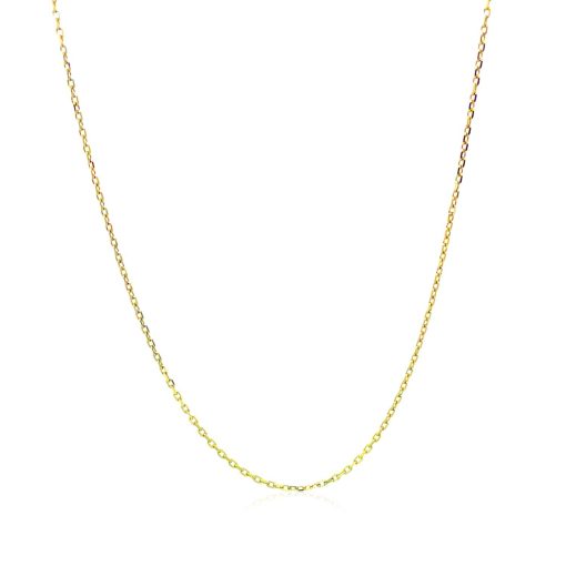 10k Yellow Gold Diamond Cut Cable Link Chain (0.87 mm) - Image 3