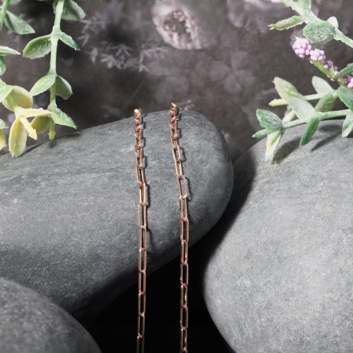 14K Rose Gold Delicate Paperclip Chain (2.10 mm) - Image 4