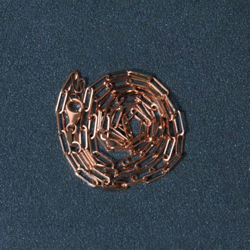 14K Rose Gold Delicate Paperclip Chain (2.10 mm) - Image 6