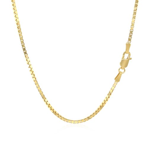 10k Yellow Gold Classic Box Chain (1.40 mm) - Image 4