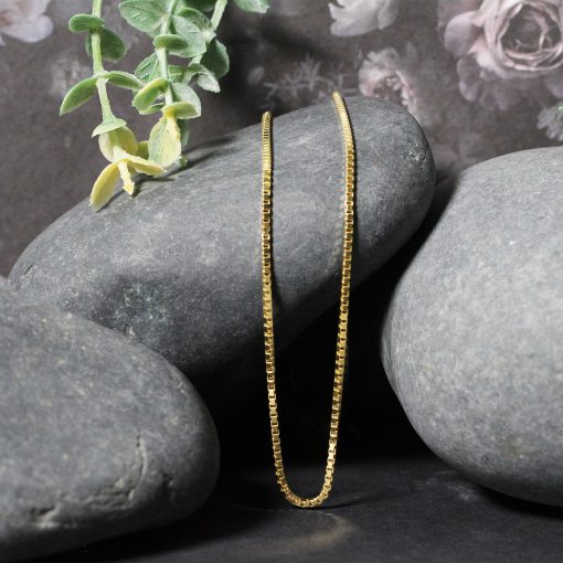 10k Yellow Gold Classic Box Chain (1.40 mm) - Image 5