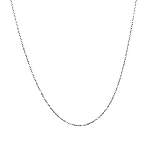 14k White Gold Diamond Cut Cable Link Chain (0.68 mm) - Image 2