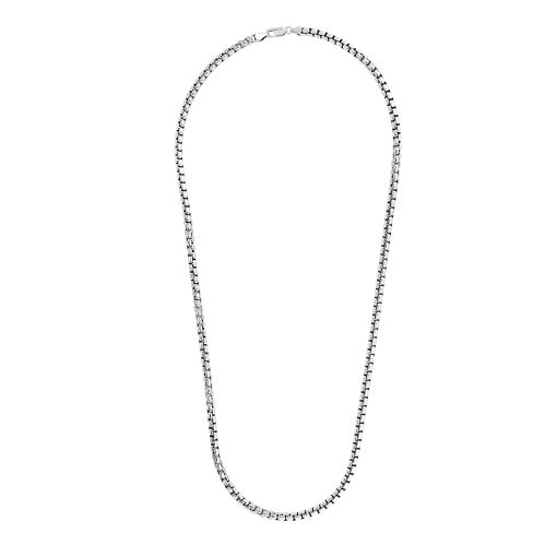 Sterling Silver Rhodium Plated Round Box Chain (5.20 mm) - Image 2