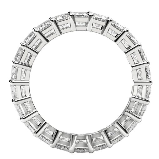 Emerald Cut Lab Grown Diamond Eternity Ring in 14k White Gold (6 cttw FG/VS2) - Image 3