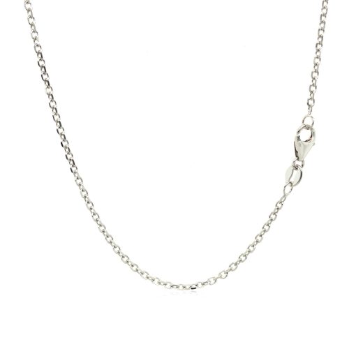 14k White Gold Adjustable Cable Chain (1.50 mm) - Image 2