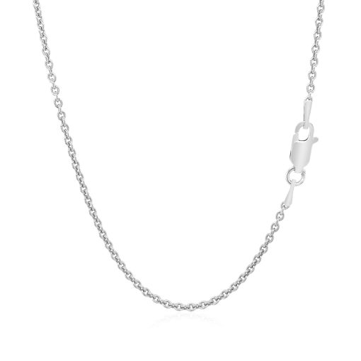 Sterling Silver Rhodium Plated Round Cable Chain (1.80 mm) - Image 3