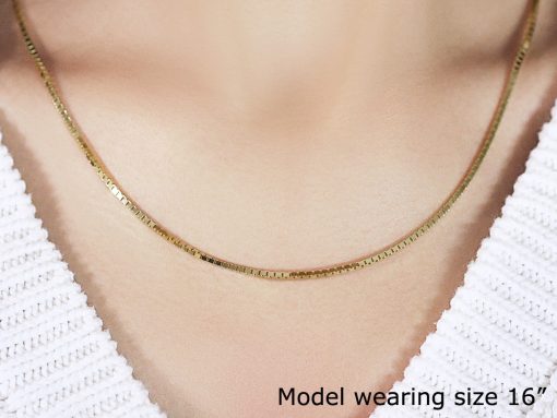 14K Yellow Gold Classic Box Chain (1.70 mm) - Image 4