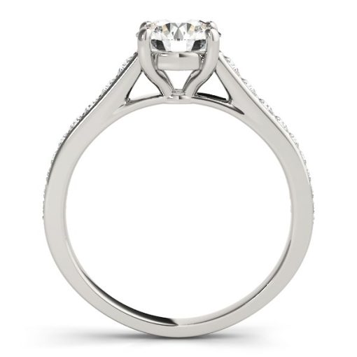 14k White Gold Graduated Single Row Diamond Engagement Ring (1 1/3 cttw) - Image 4
